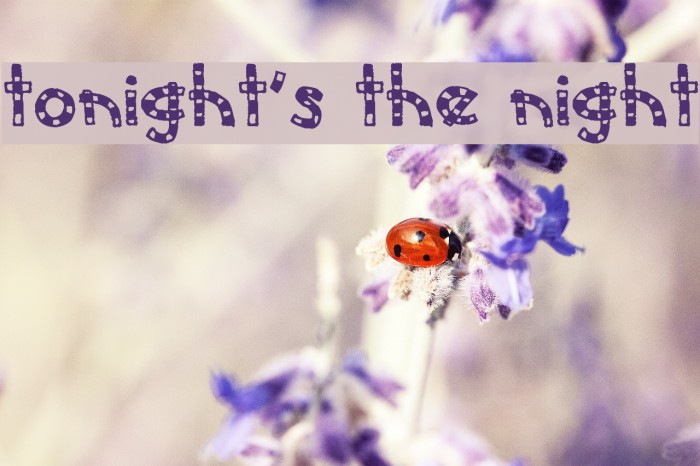 Tonight's the Night Font examples