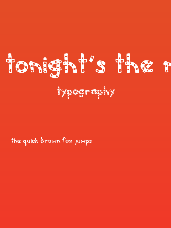 Tonight's the Night Poster