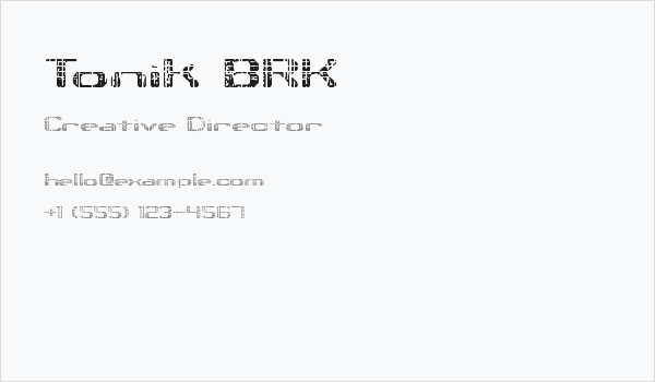 Tonik BRK Business Card
