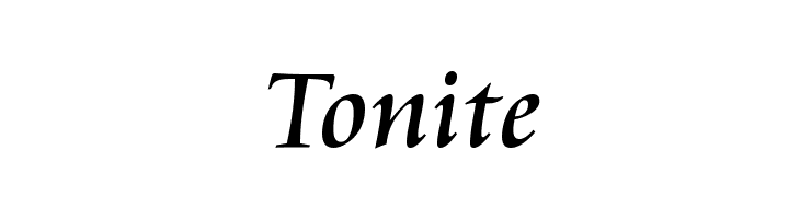 Tonite Font