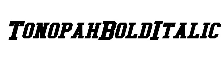 Tonopah Bold Italic  font caratteri gratis