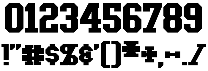 Tonopah Bold Font OTHER CHARS