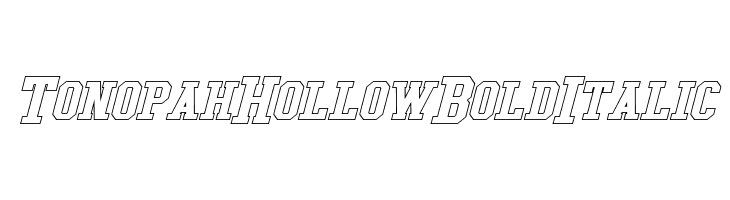 Tonopah Hollow Bold Italic  font caratteri gratis