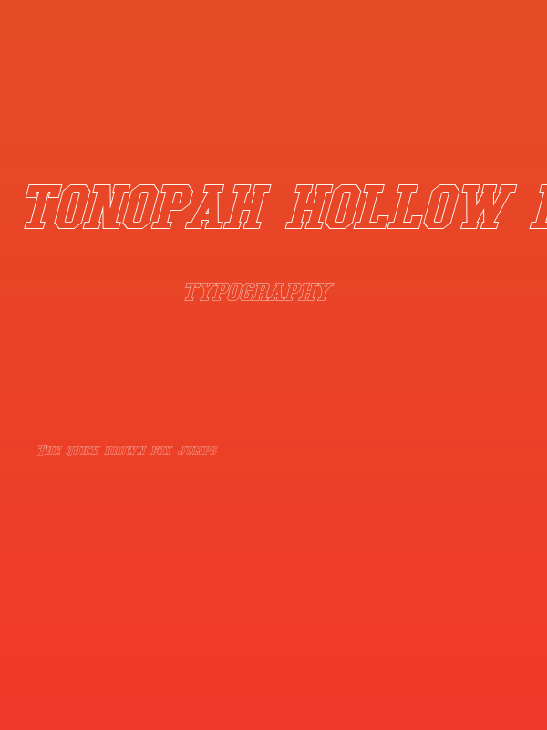 Tonopah Hollow Bold Italic Poster