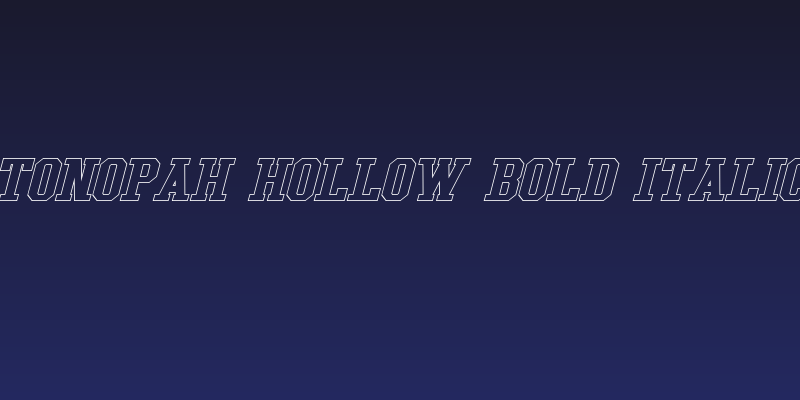 Tonopah Hollow Bold Italic Social Header