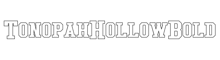 Tonopah Hollow Bold  नि: शुल्क फ़ॉन्ट्स डाउनलोड