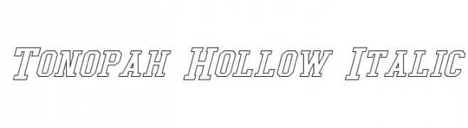 Tonopah Hollow Italic  font caratteri gratis