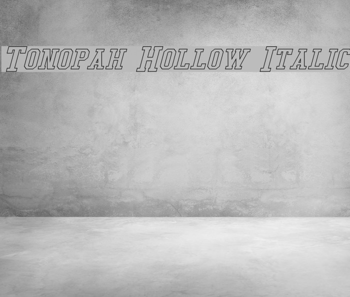 Tonopah Hollow Italic Font examples