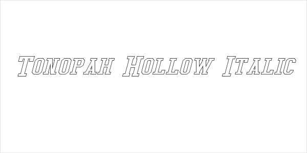 Tonopah Hollow Italic Logo
