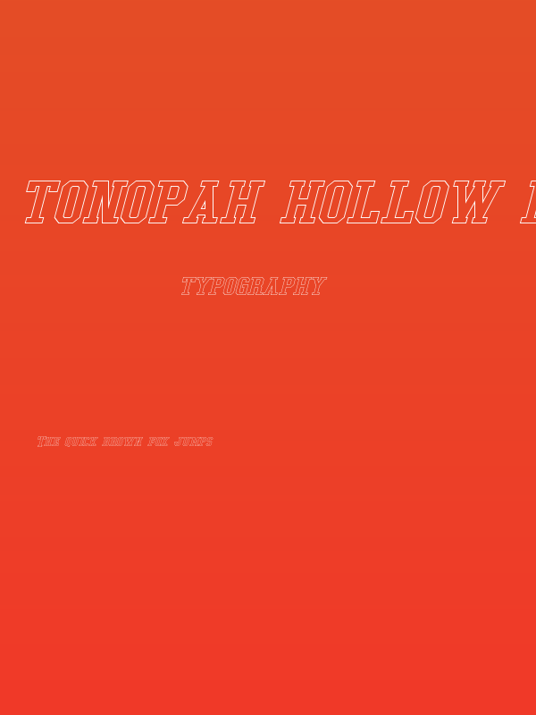 Tonopah Hollow Italic Poster