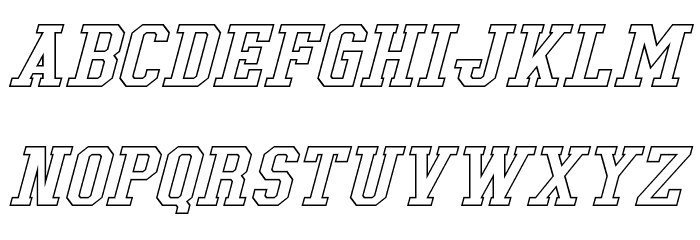 Tonopah Hollow Italic Font LOWERCASE