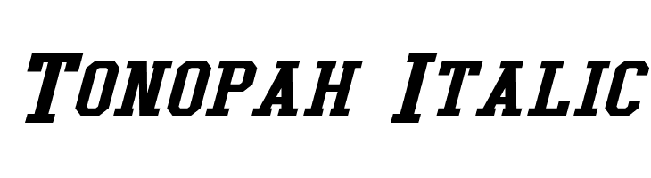 Tonopah Italic Font