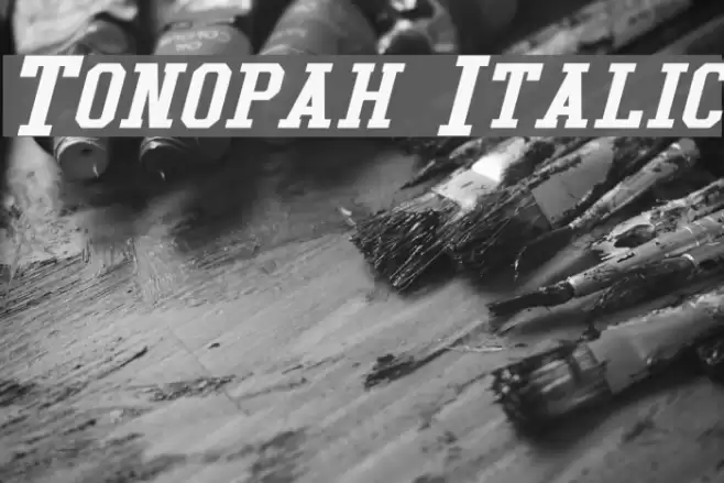 Tonopah Italic Schriftart examples
