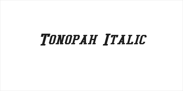 Tonopah Italic Logo