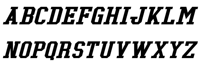 Tonopah Italic Schriftart Kleinbuchstaben