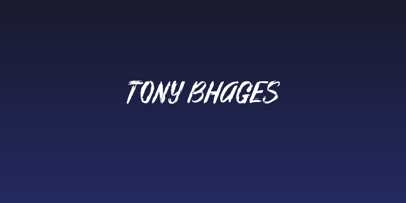 Tony Bhages Social Header