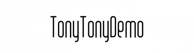 TonyTony Demo  フリーフォントのダウンロード