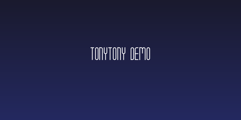 TonyTony Demo Social Header
