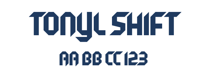 Tonyl Shift Font Preview