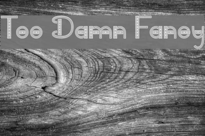 Too Damn Fancy フォント examples