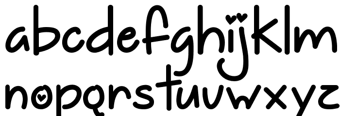 Too Freakin Cute Demo Font LOWERCASE