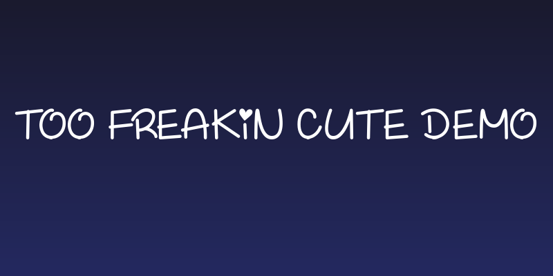 Too Freakin Cute Demo Social Header