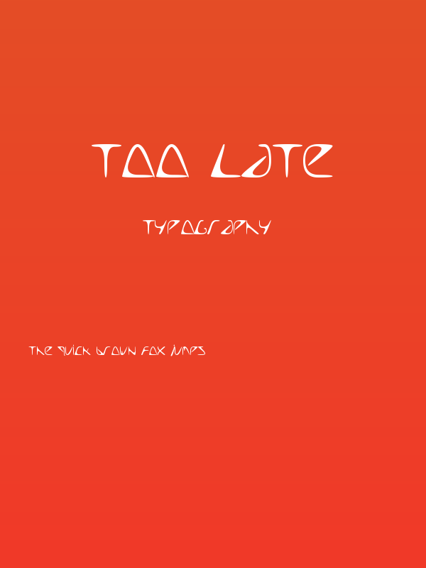 Too Late Poster