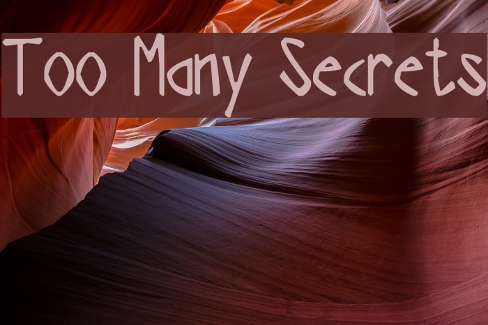 Too Many Secrets لخطوط تنزيل examples