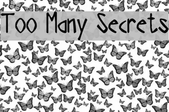 Too Many Secrets خط examples