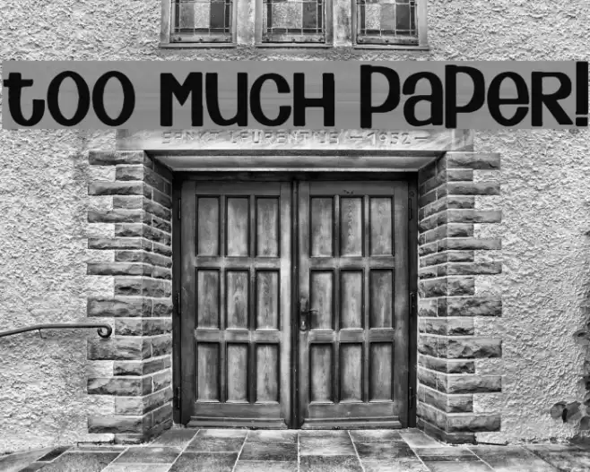 Too Much Paper! Font examples