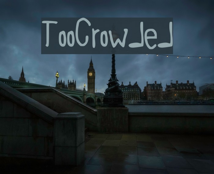 TooCrowded Font examples