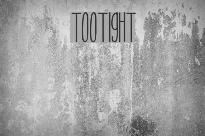 TooTight Font examples