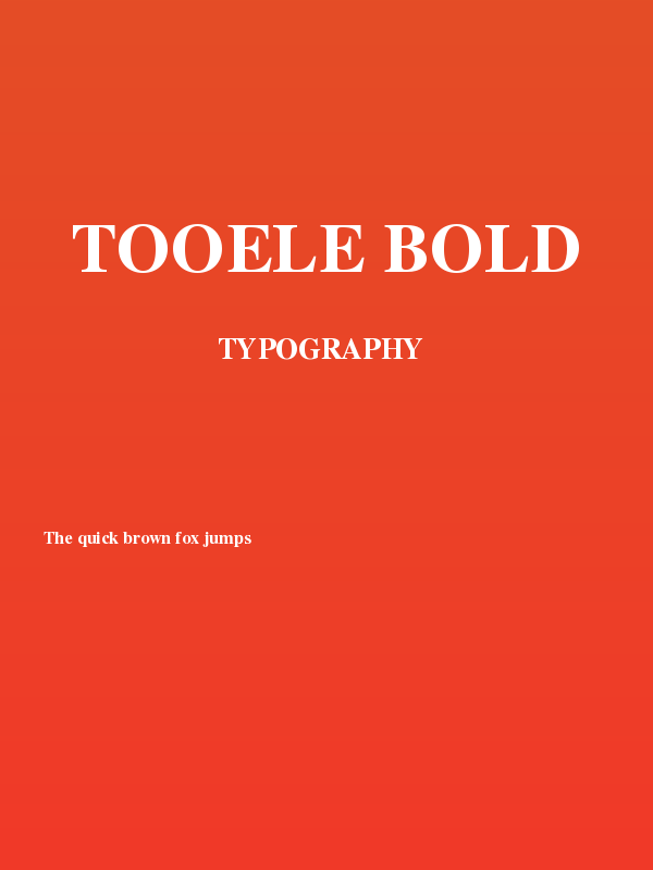 Tooele Bold Poster