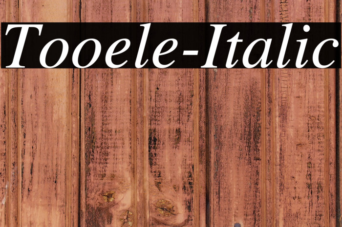 Tooele-Italic Example 2