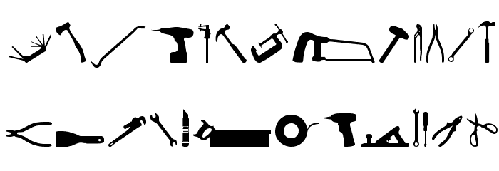 Tool Font LOWERCASE