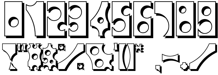 Toolego-Shadow Font Alte caractere