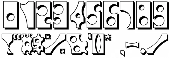 Toolego-Shadow Font Alte caractere