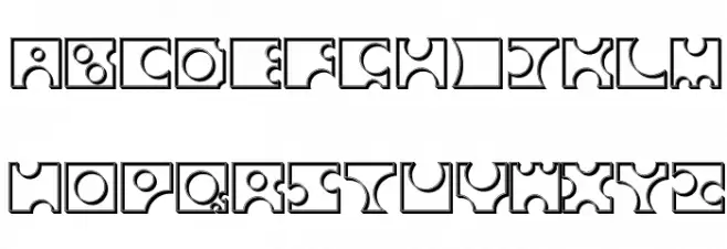 Toolego-Walled फ़ॉन्ट अपरकेस
