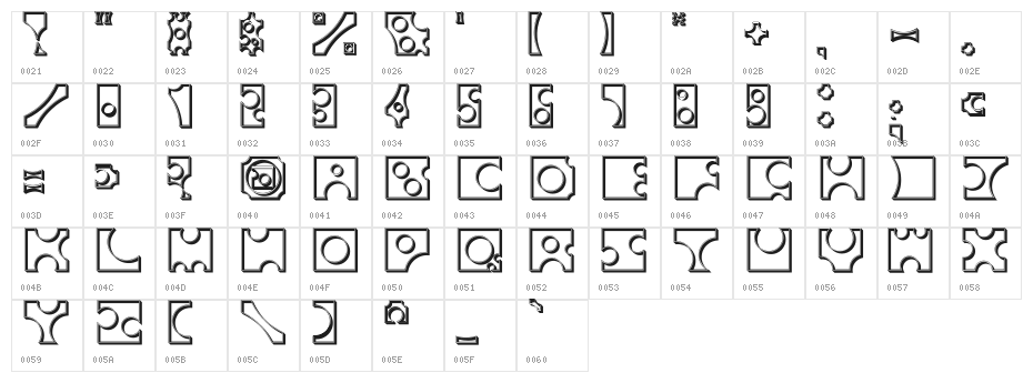 Toolego-Walled Character Map