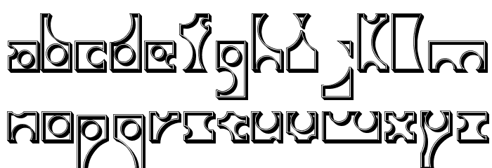 Toolego-Walled Font LOWERCASE