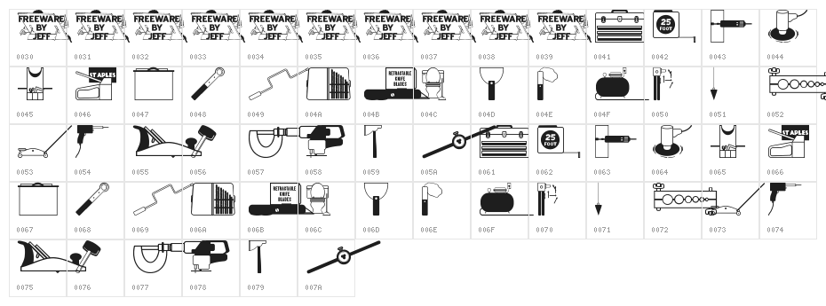 Tools Rule! JL Character Map