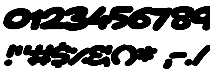 Toon Balloon Italic フォント その他の文字