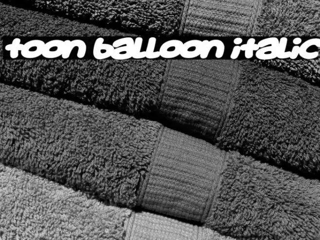 Toon Balloon Italic フォント examples