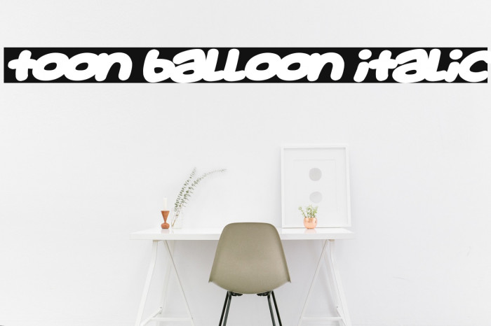 Toon Balloon Italic フォント examples