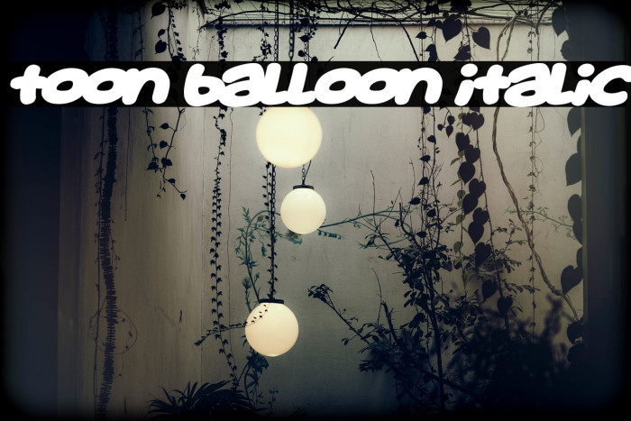 Toon Balloon Italic フォント examples