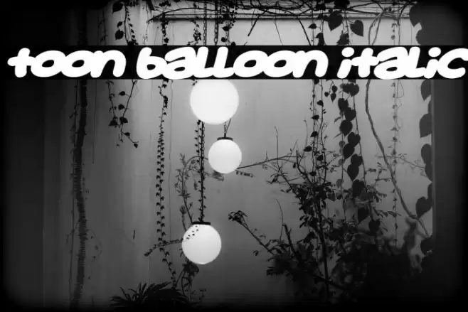 Toon Balloon Italic フォント examples