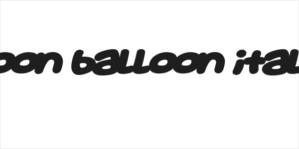 Toon Balloon Italic Logo