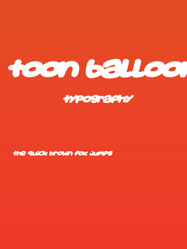 Toon Balloon Italic Poster