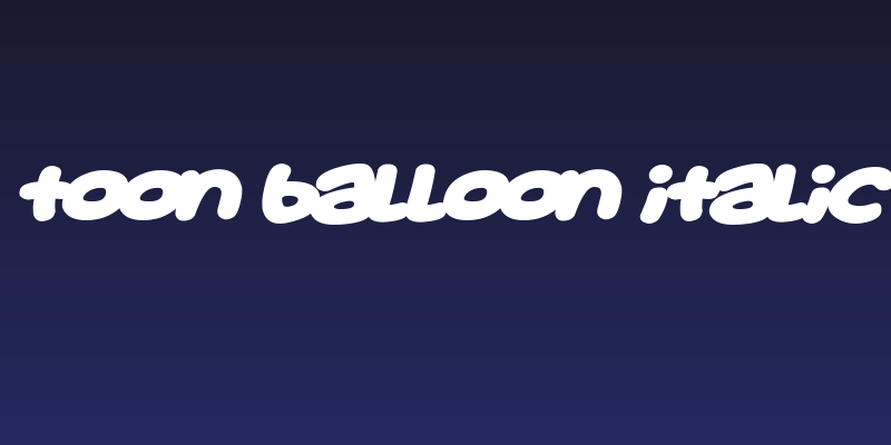 Toon Balloon Italic Social Header
