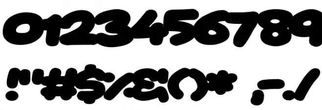 Toon Balloon Font Alte caractere